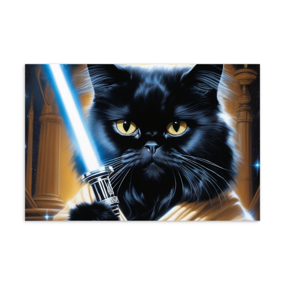 PugMug Custom Black Persian Cat Postcard