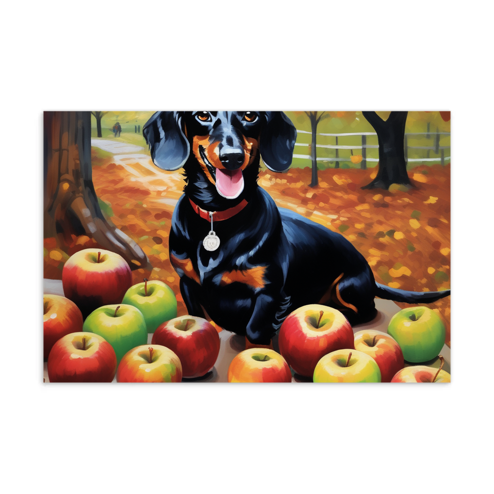 PugMug Custom Black Dachshund Postcard