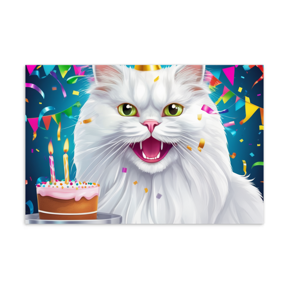 PugMug Custom White Persian Cat Postcard