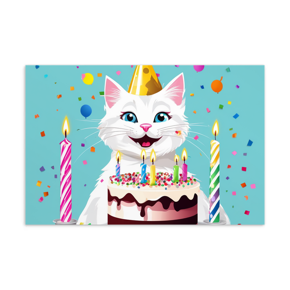 PugMug Custom White Companion Cat Postcard