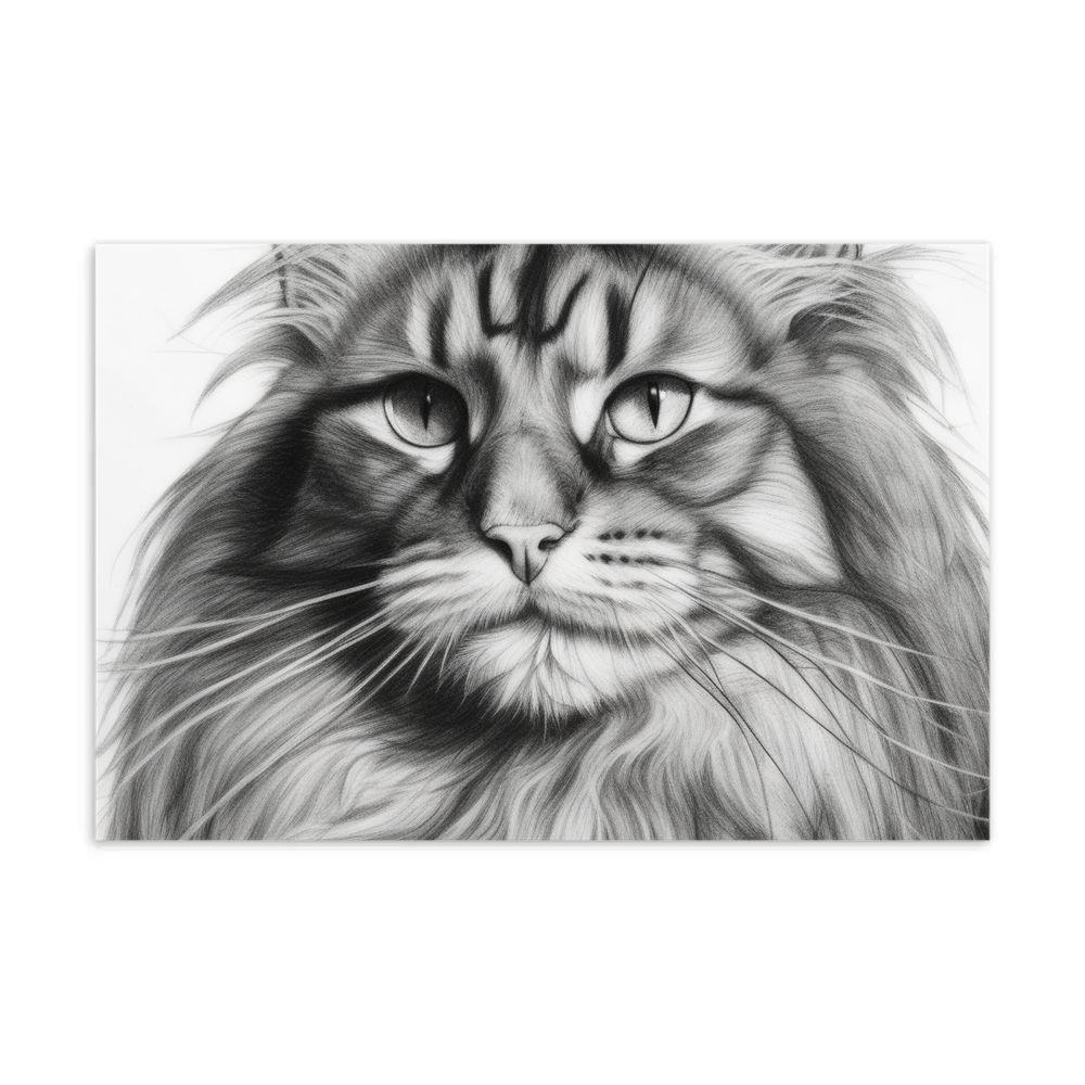 PugMug Custom Tabby Maine Coon Cat Postcard