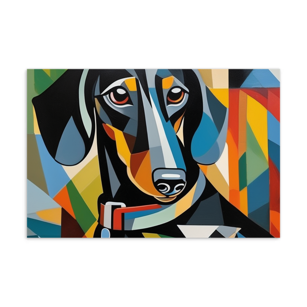 PugMug Custom Black Dachshund Postcard