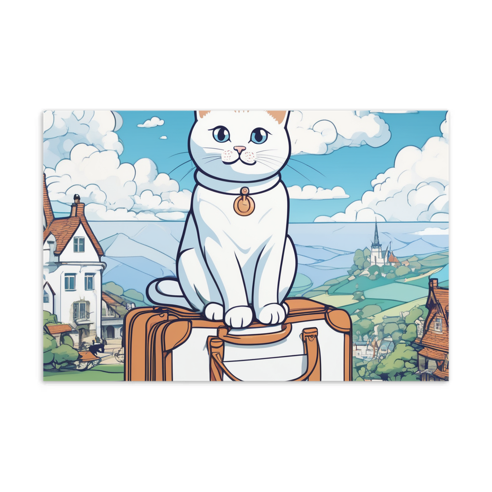 PugMug Custom White Companion Cat Postcard