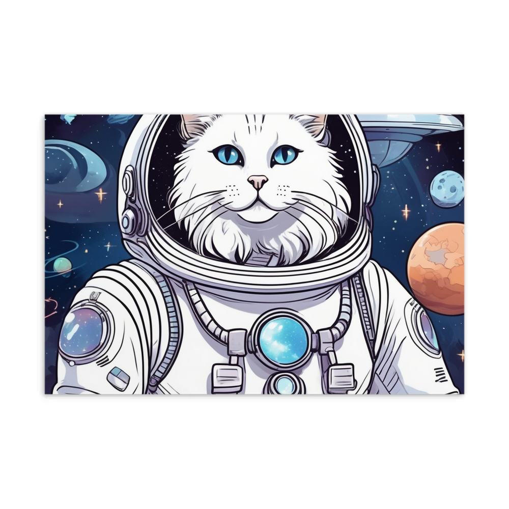 PugMug Custom White Companion Cat Postcard