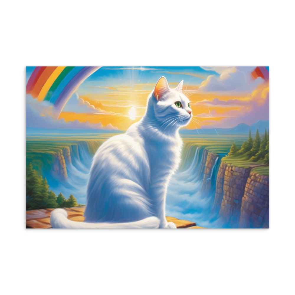 PugMug Custom White Companion Cat Postcard