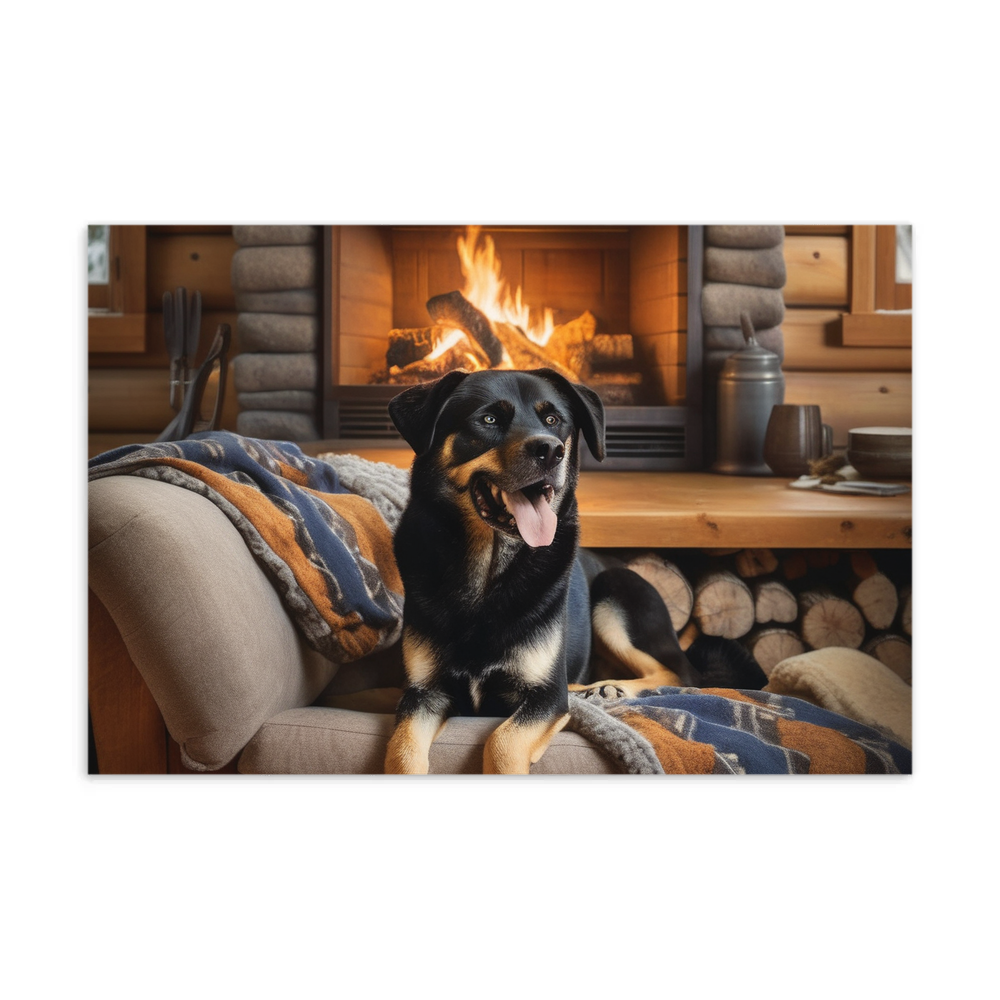 PugMug Custom Blue Postcard