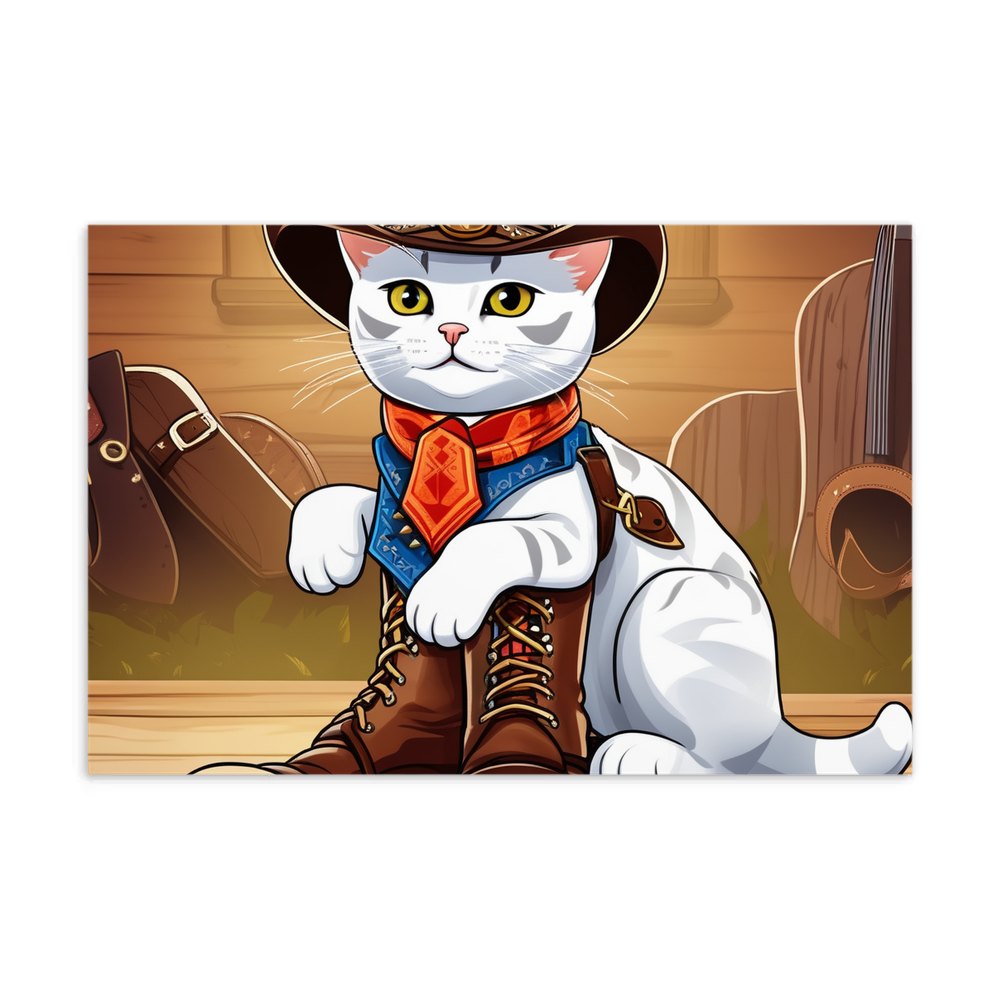 PugMug Custom White American Shorthair Cat Postcard