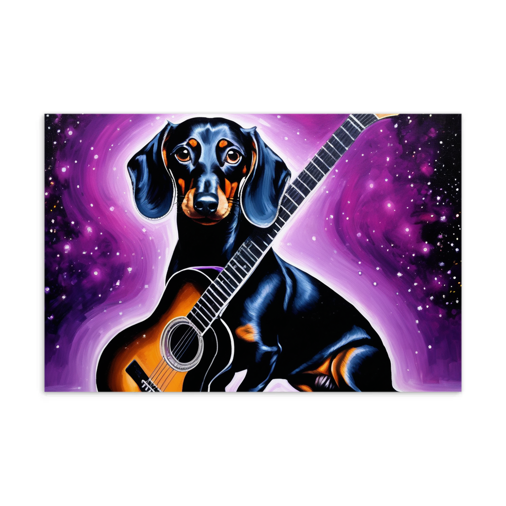 PugMug Custom Black Dachshund Postcard