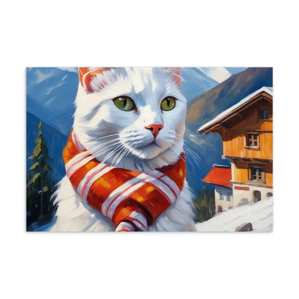 PugMug Custom White Companion Cat Postcard