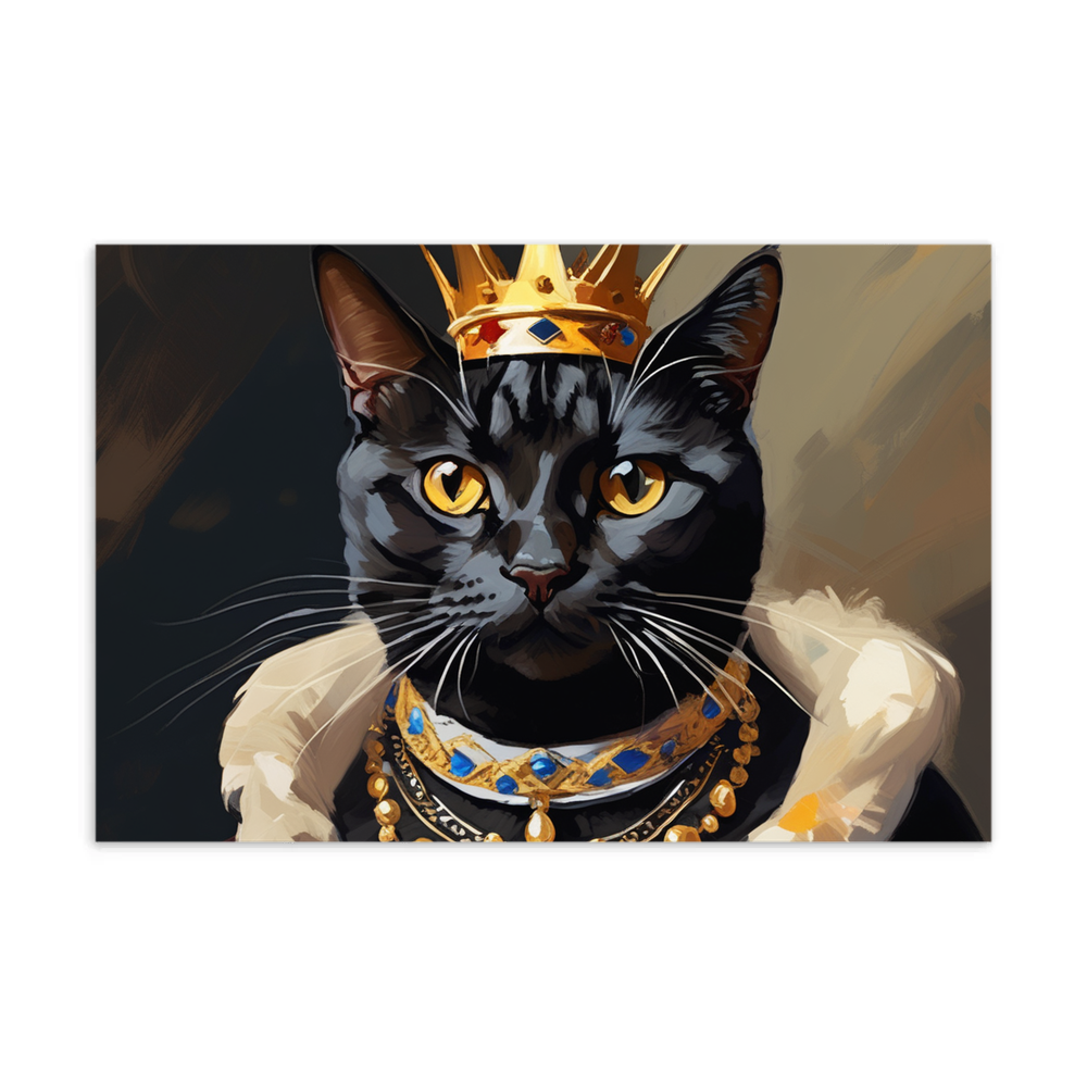 PugMug Custom Black American Shorthair Cat Postcard