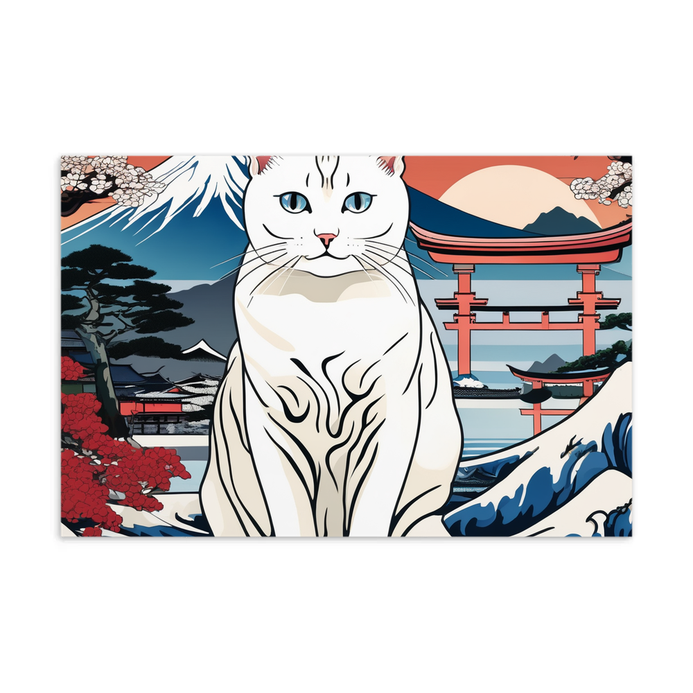 PugMug Custom White Companion Cat Postcard