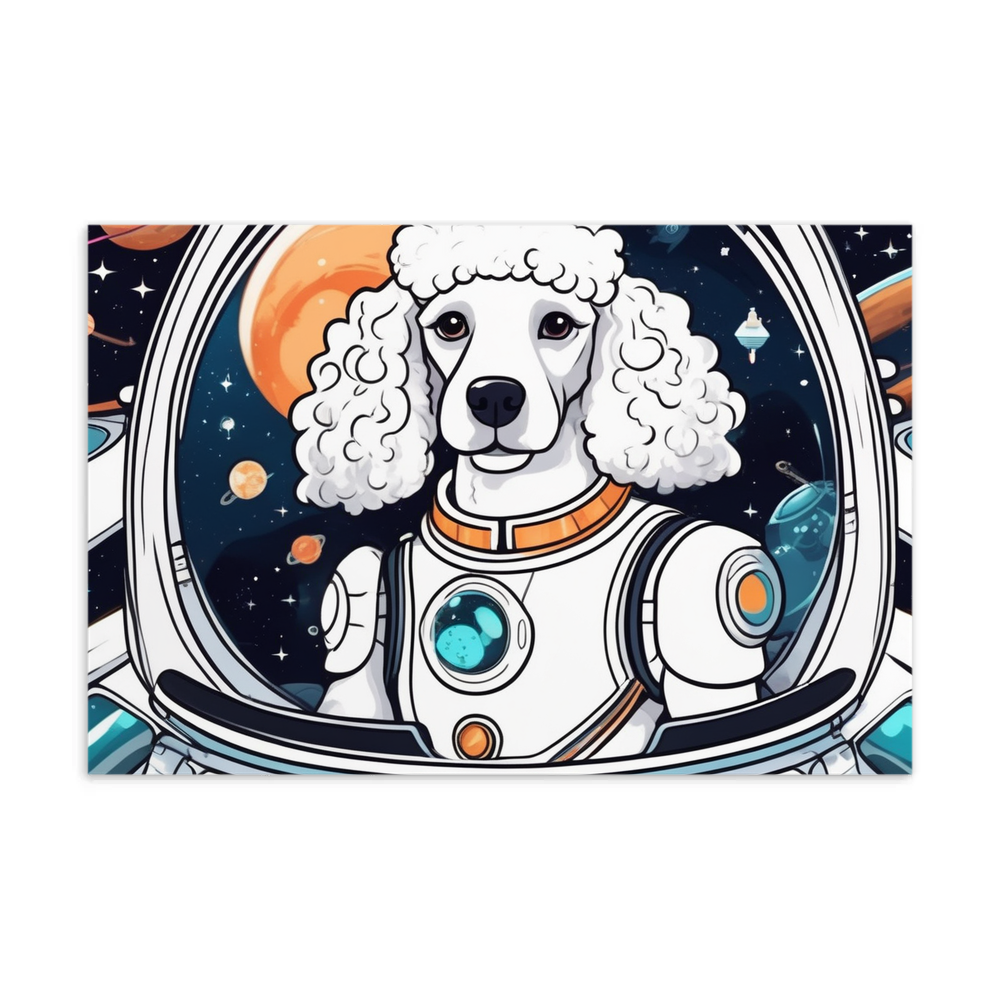 PugMug Custom White Poodle Postcard