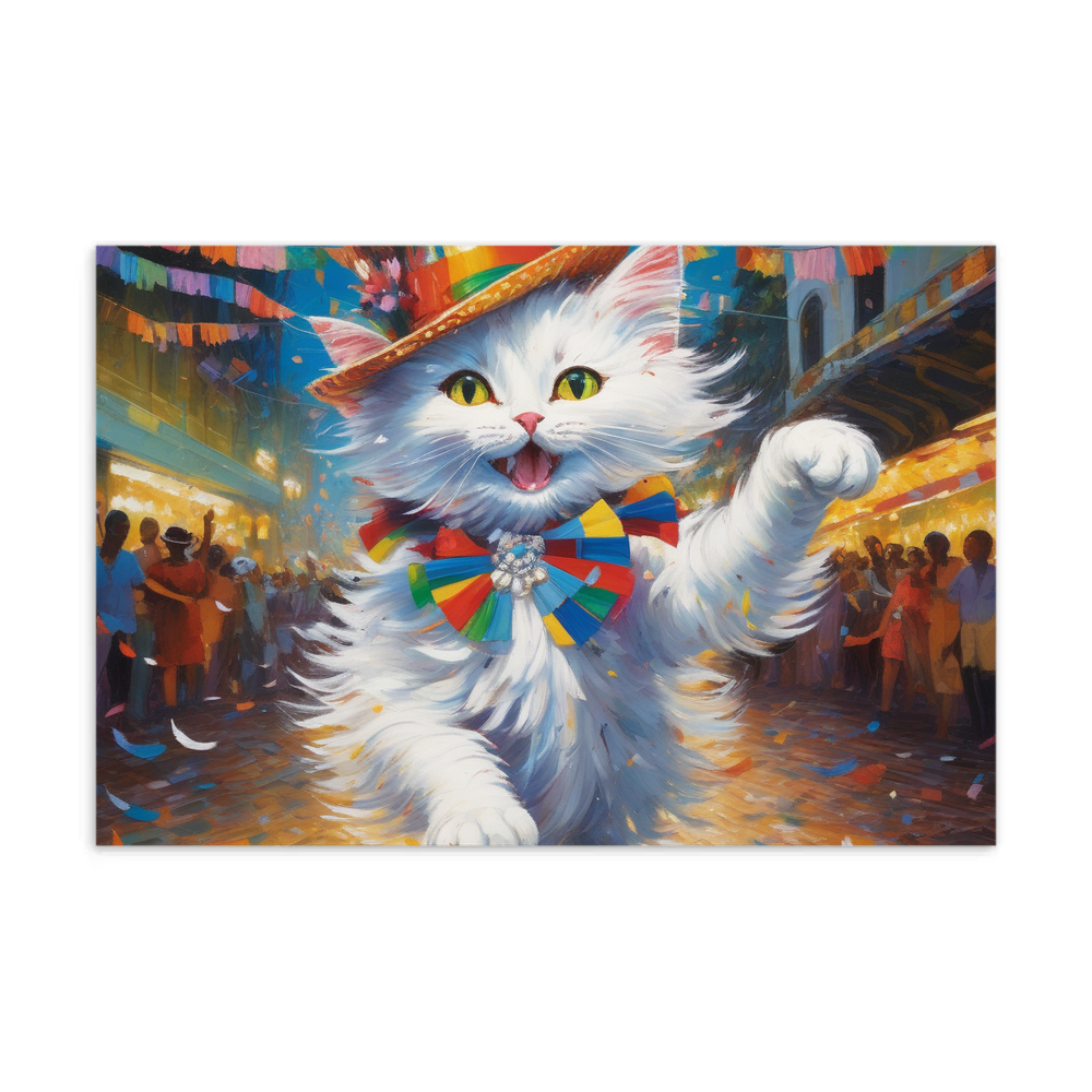 PugMug Custom White Companion Cat Postcard