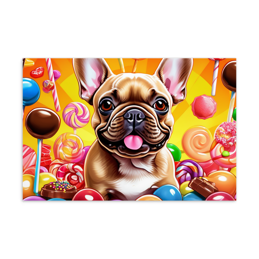 PugMug Custom Tan French Bulldog Postcard