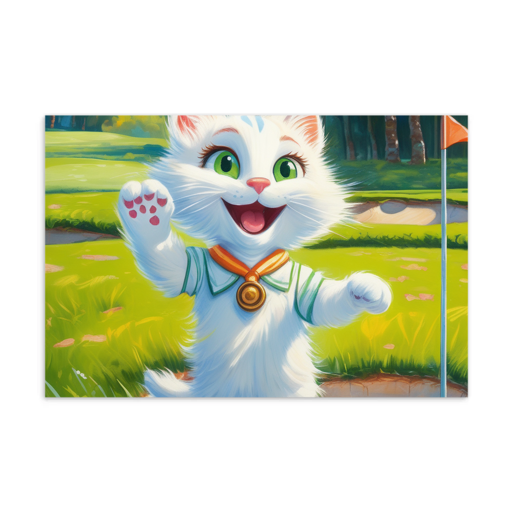 PugMug Custom White Companion Cat Postcard