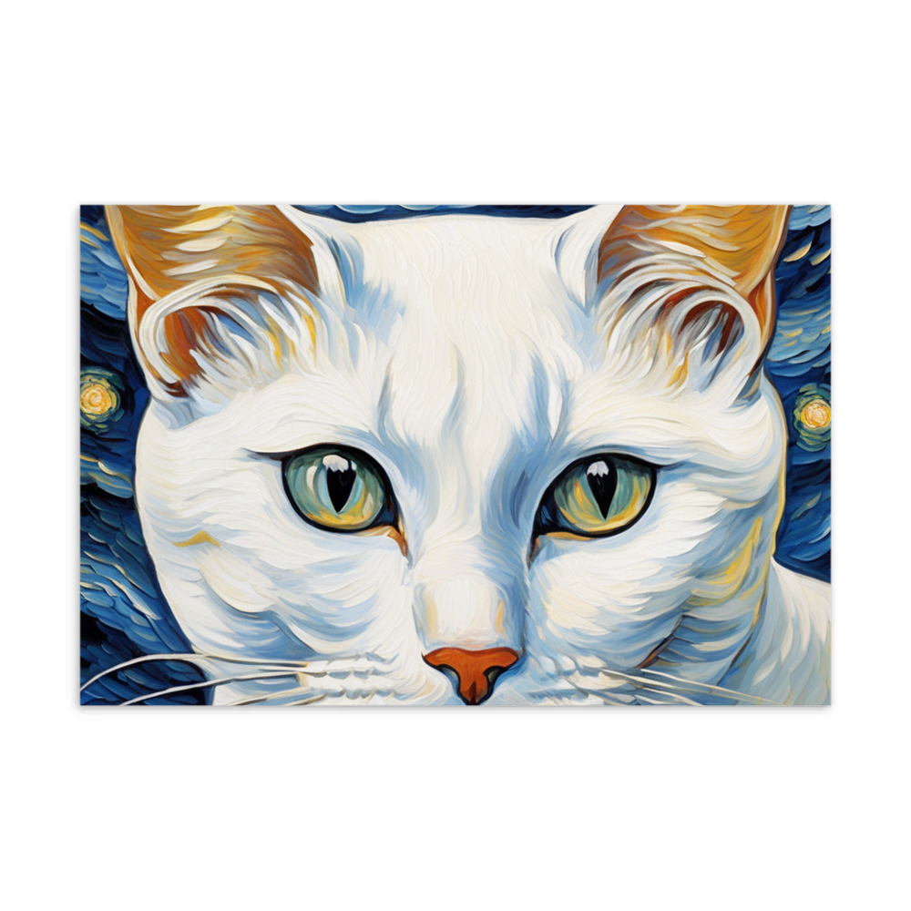 PugMug Custom White American Shorthair Cat Postcard
