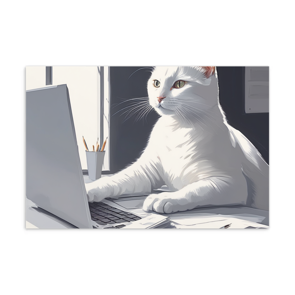 PugMug Custom White Companion Cat Postcard