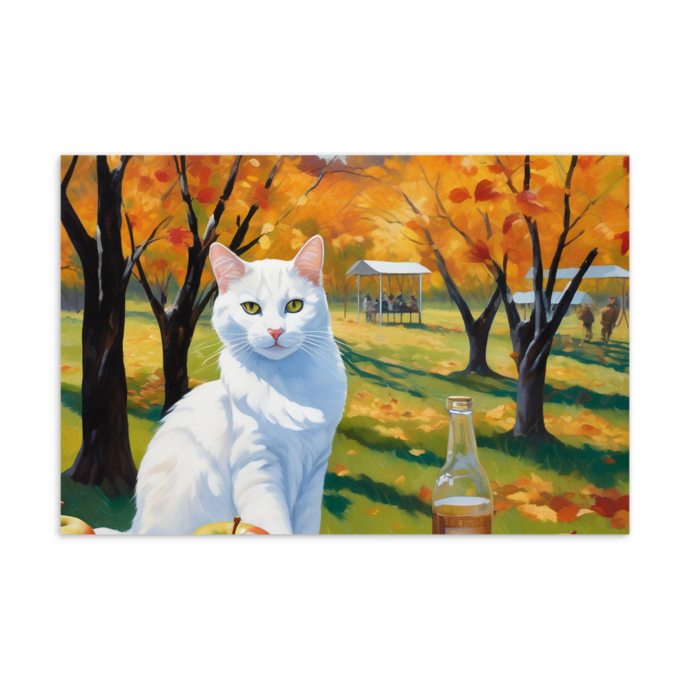PugMug Custom White Companion Cat Postcard