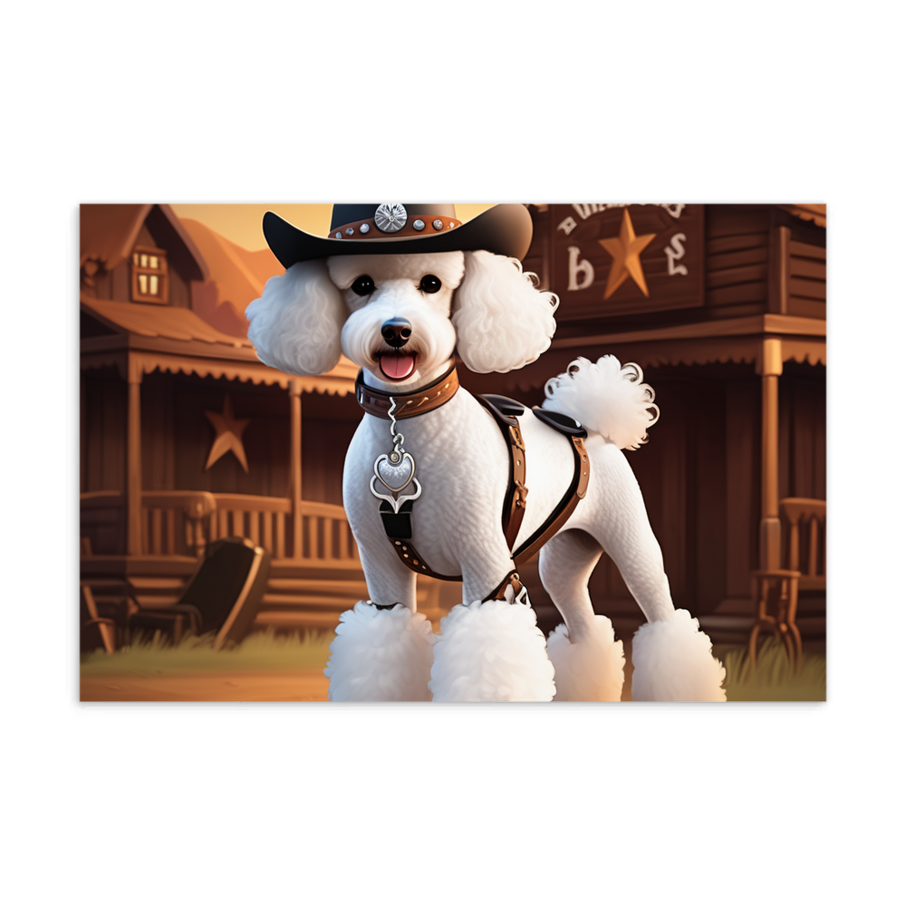 PugMug Custom White Poodle Postcard