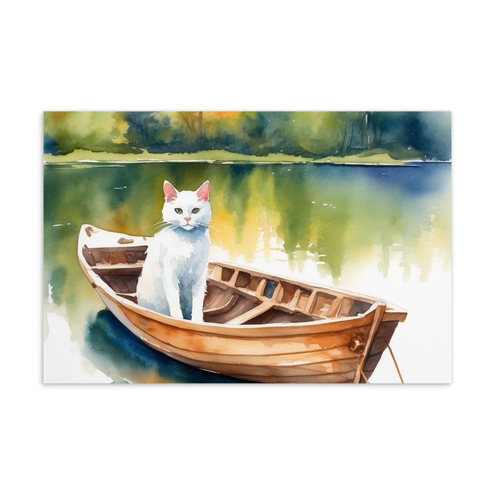 PugMug Custom White Companion Cat Postcard