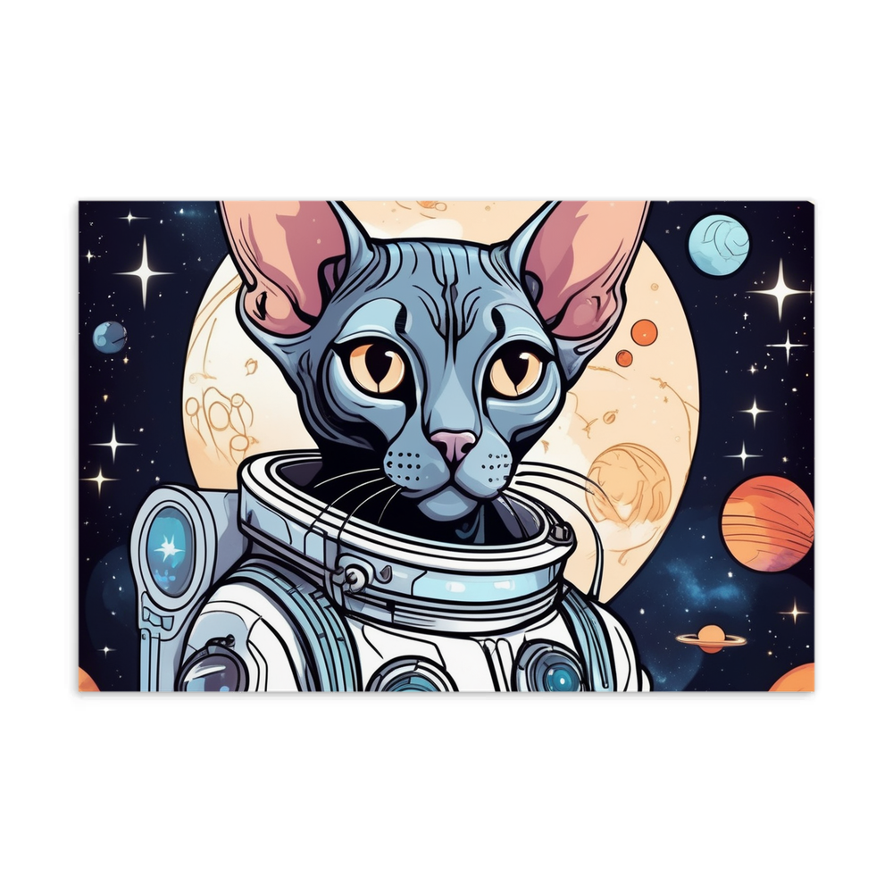 PugMug Custom Black Sphynx Cat Postcard