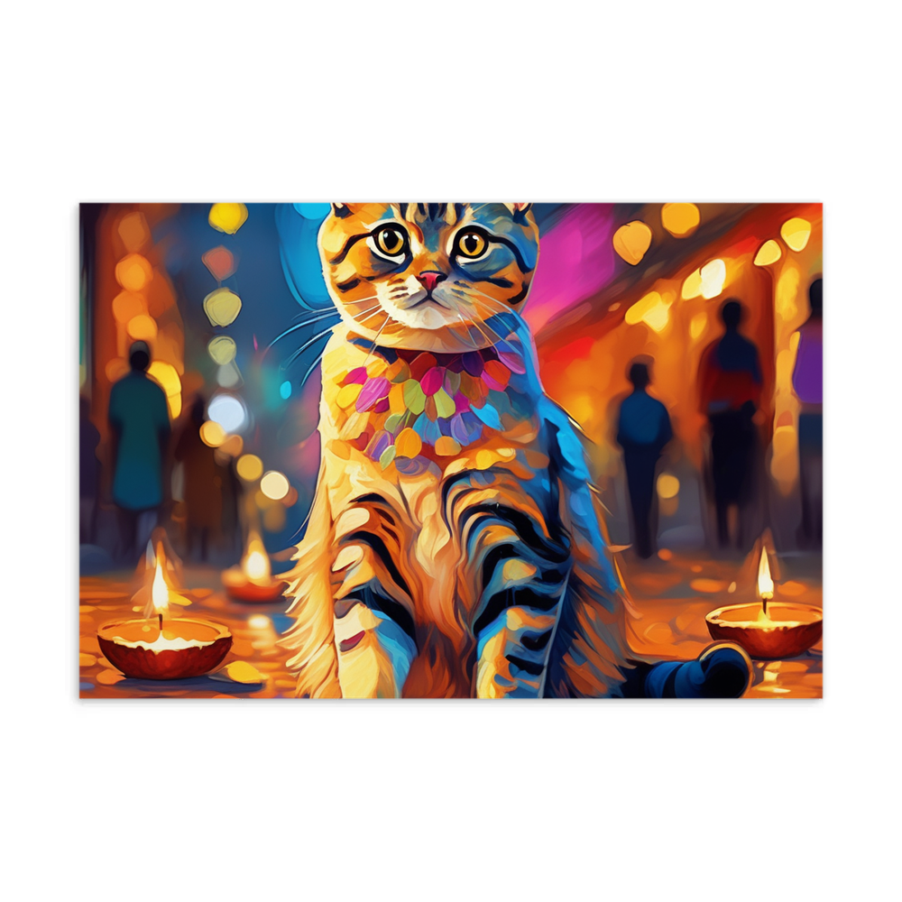 PugMug Custom Tabby Scottish Fold Cat Postcard