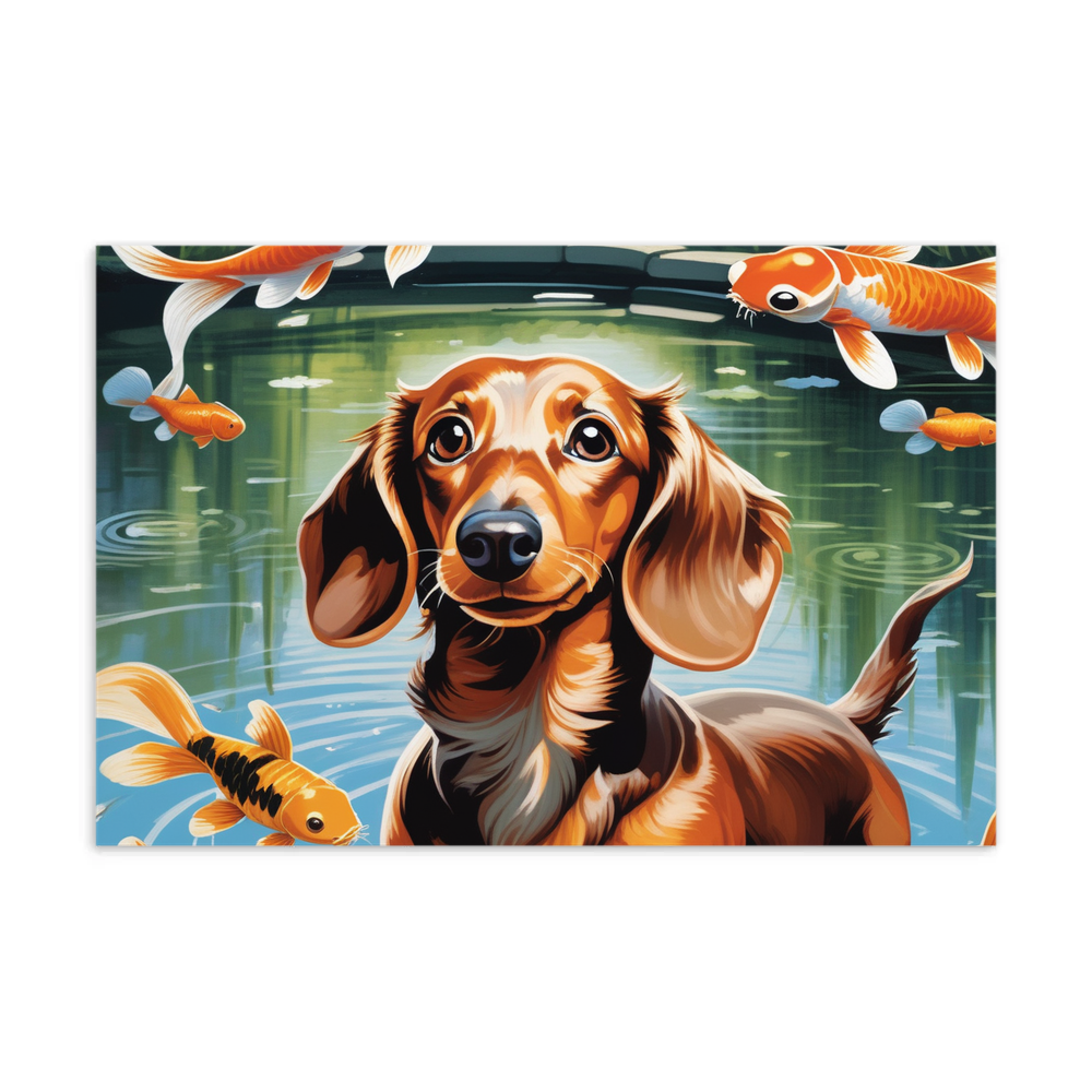 PugMug Custom Tan Dachshund Postcard