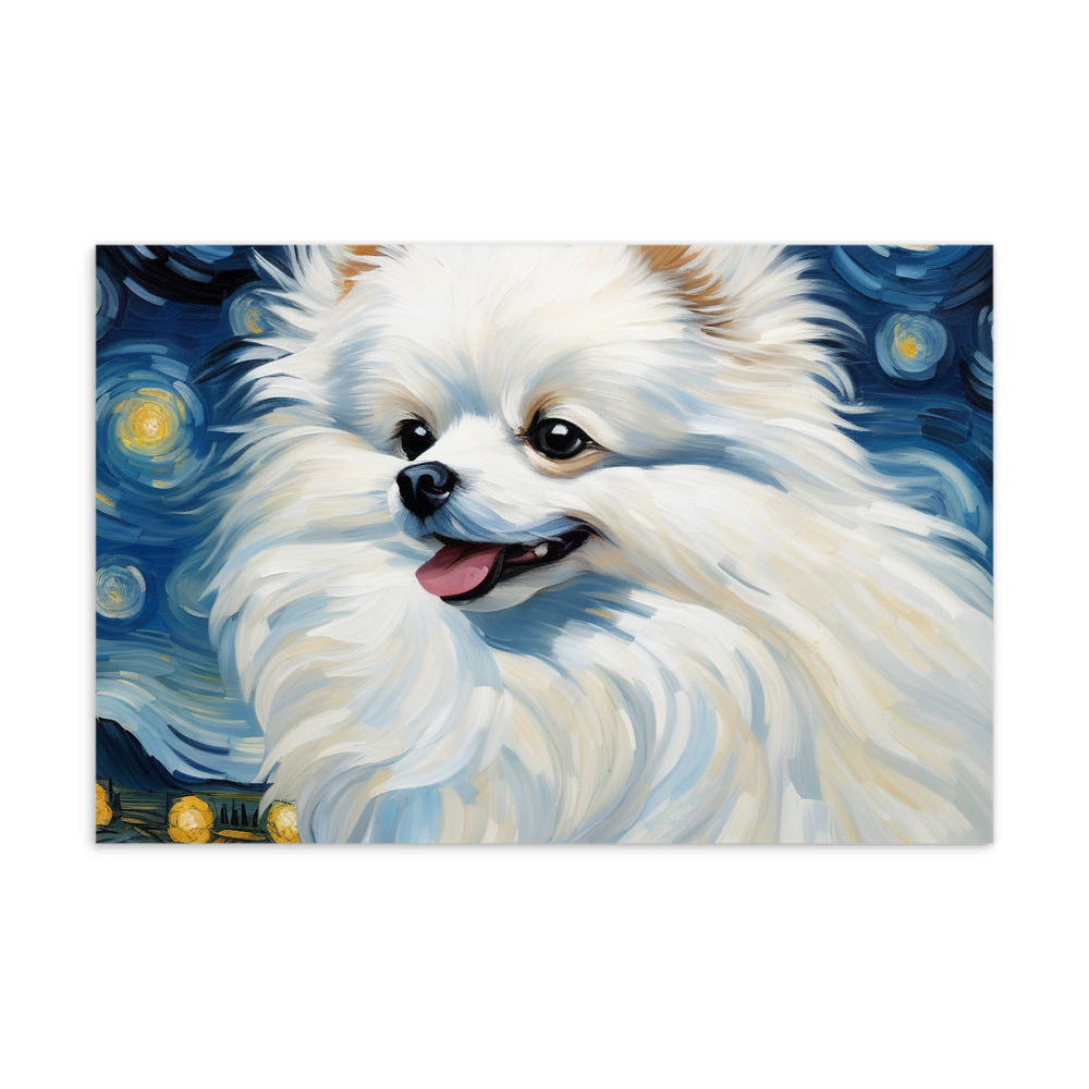 PugMug Custom White Pomeranian Postcard