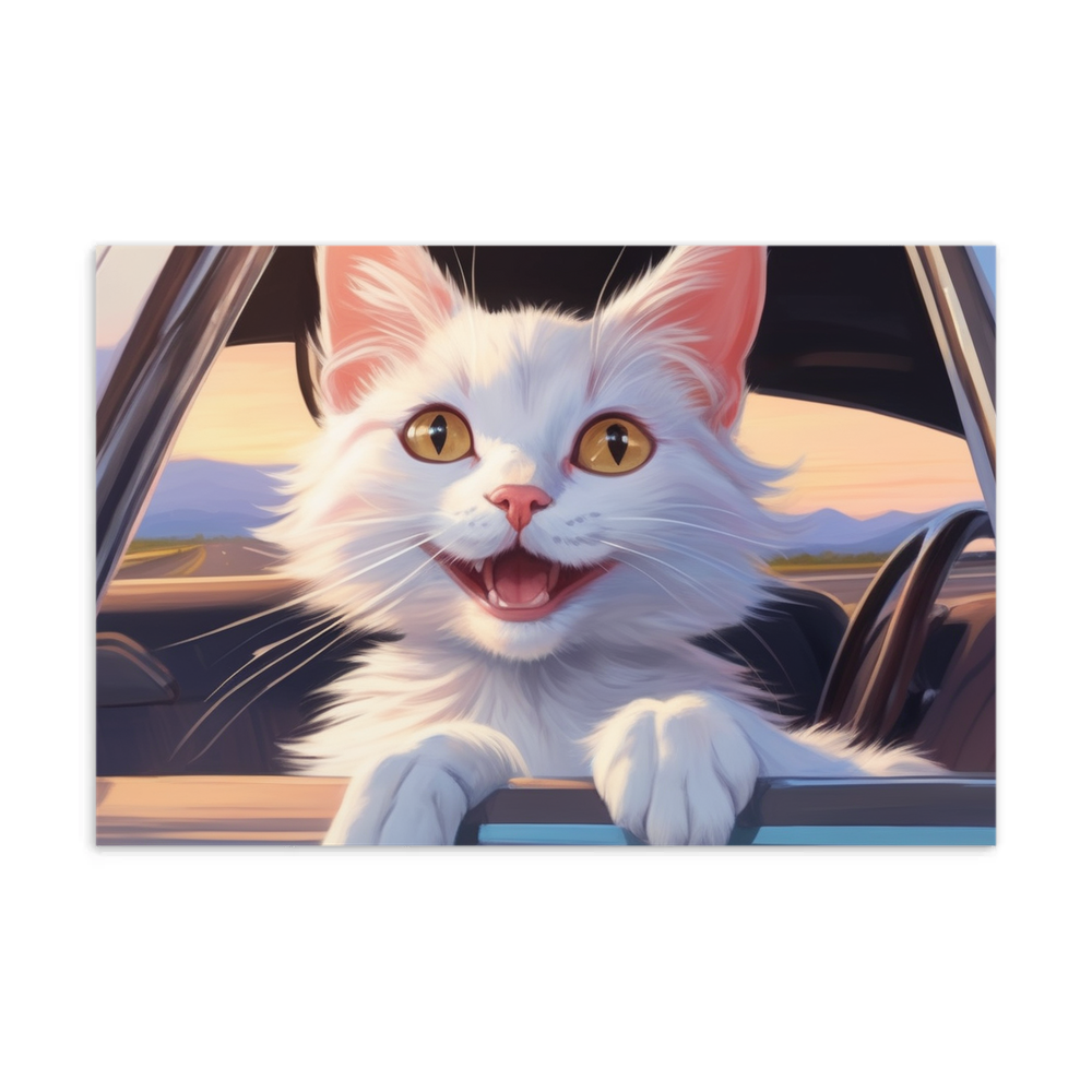 PugMug Custom White Companion Cat Postcard