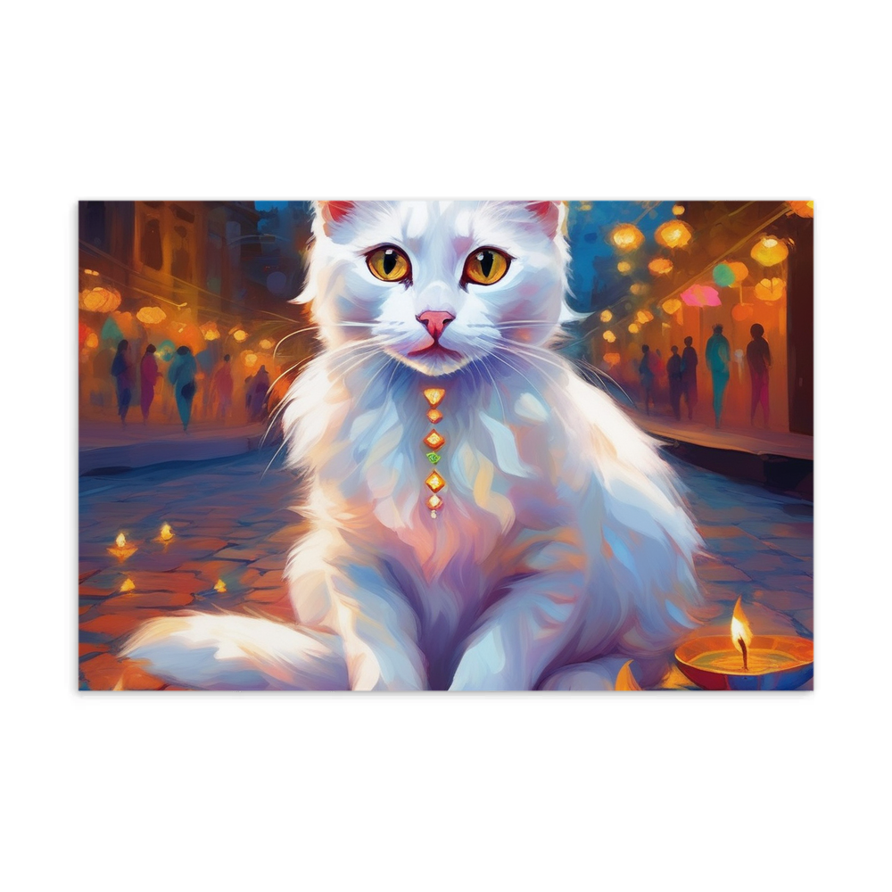 PugMug Custom White Companion Cat Postcard