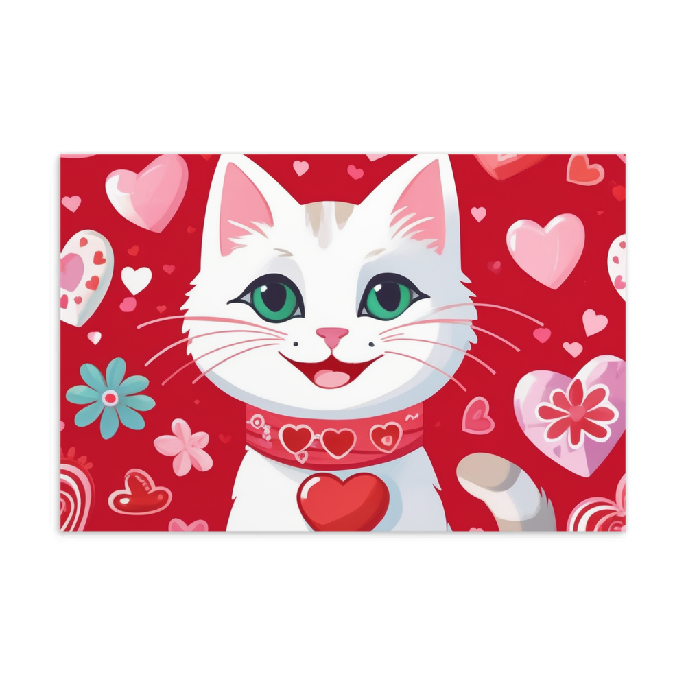 PugMug Custom White Companion Cat Postcard