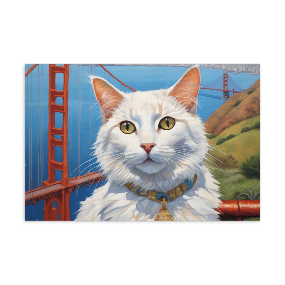 PugMug Custom White Companion Cat Postcard