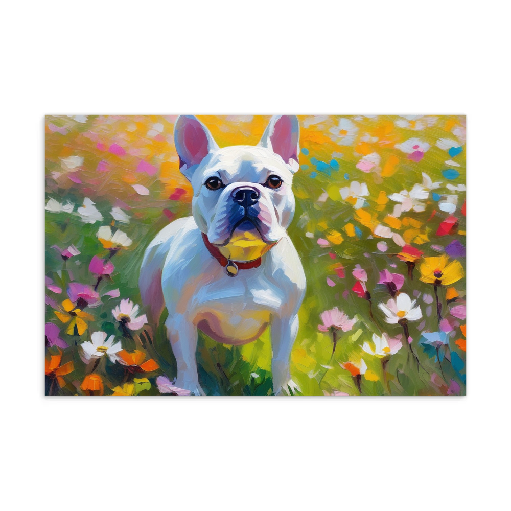 PugMug Custom White French Bulldog Postcard