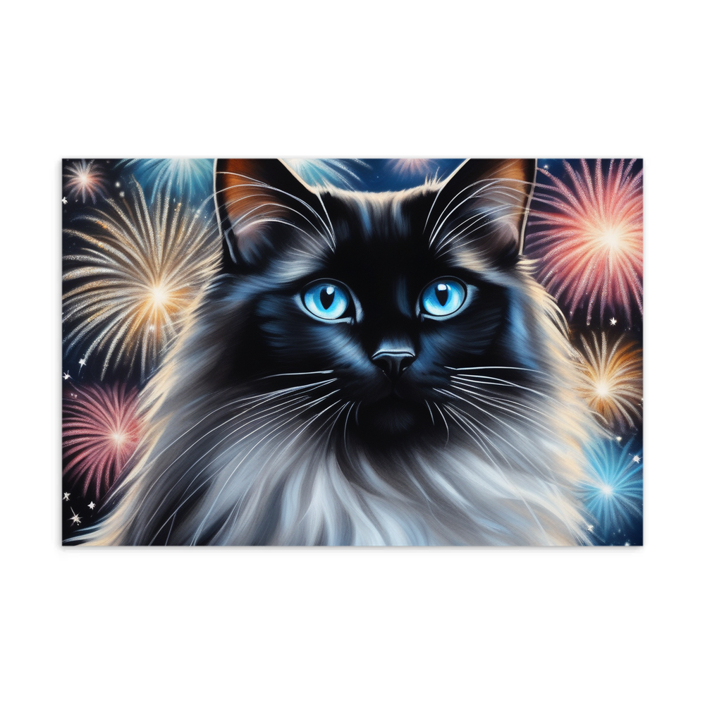 PugMug Custom Black Ragdoll Cat Postcard