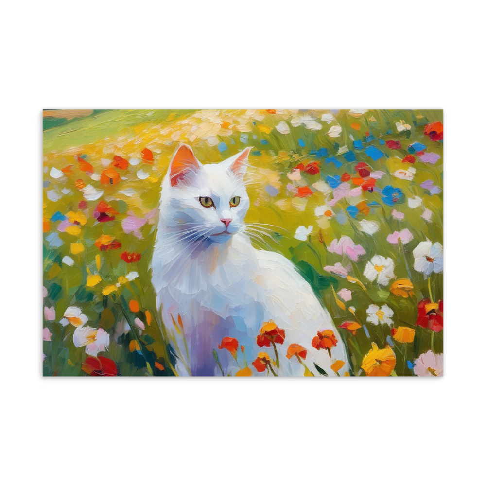 PugMug Custom White Companion Cat Postcard