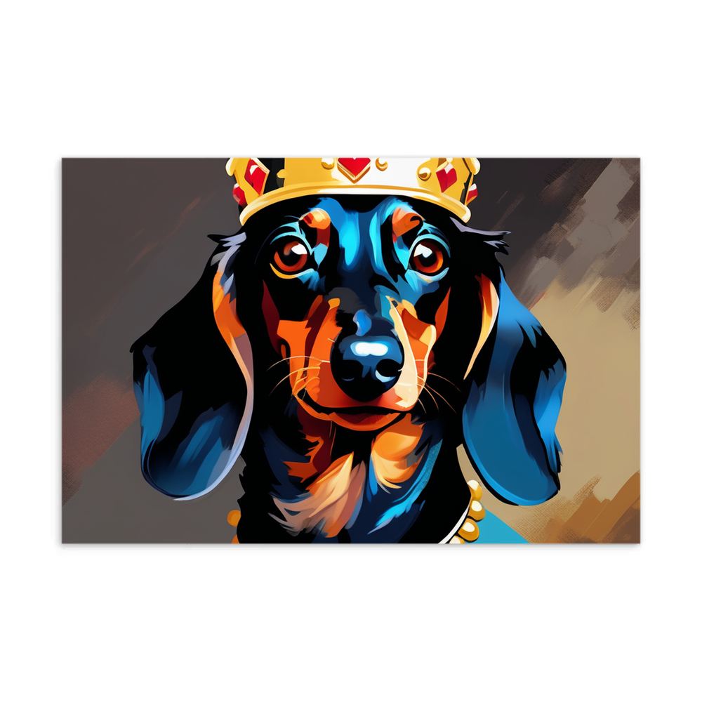 PugMug Custom Black Dachshund Postcard