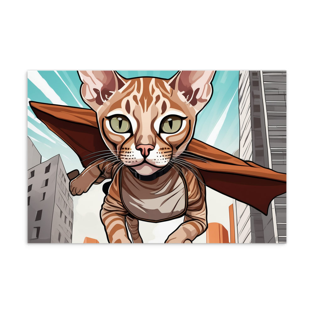 PugMug Custom Tabby Devon Rex Cat Postcard