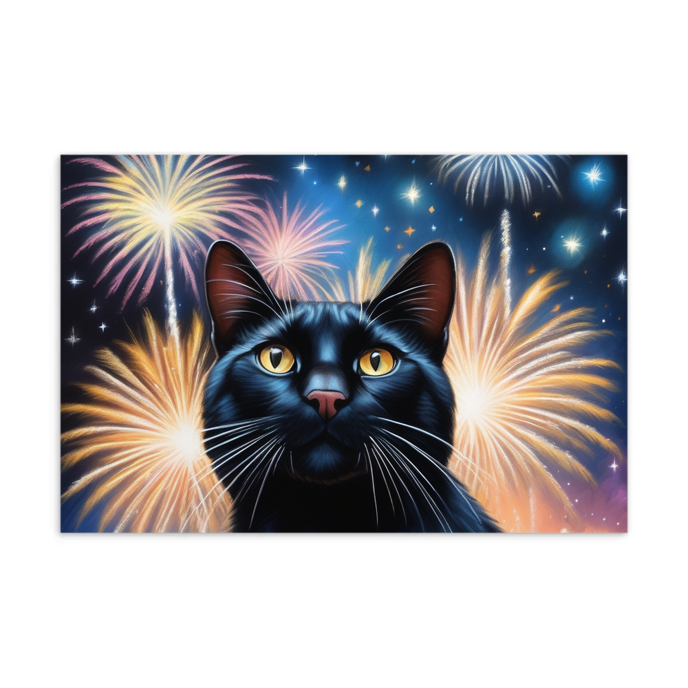 PugMug Custom Black Exotic Cat Postcard