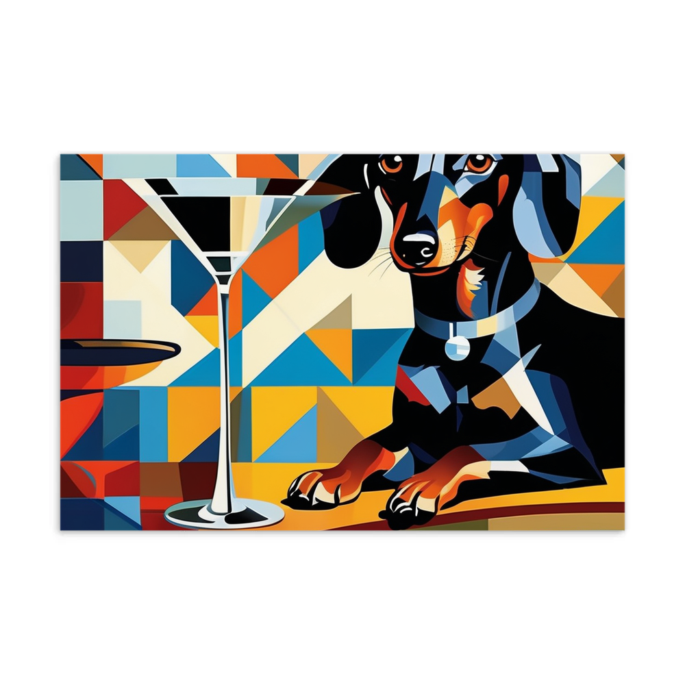 PugMug Custom Black Dachshund Postcard