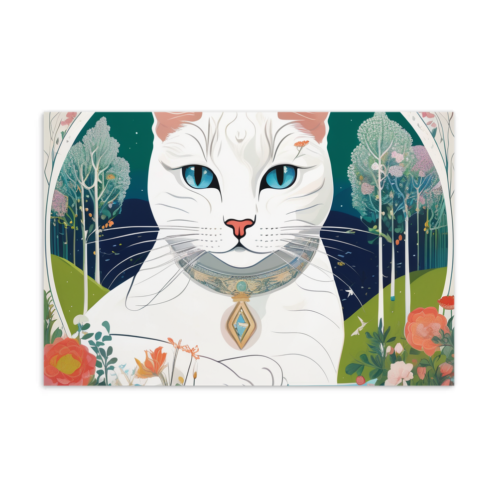 PugMug Custom White Companion Cat Postcard