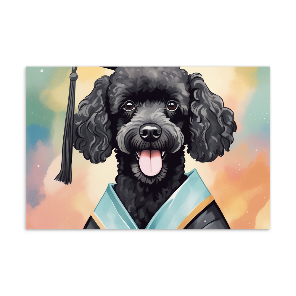 PugMug Custom Black Poodle Postcard
