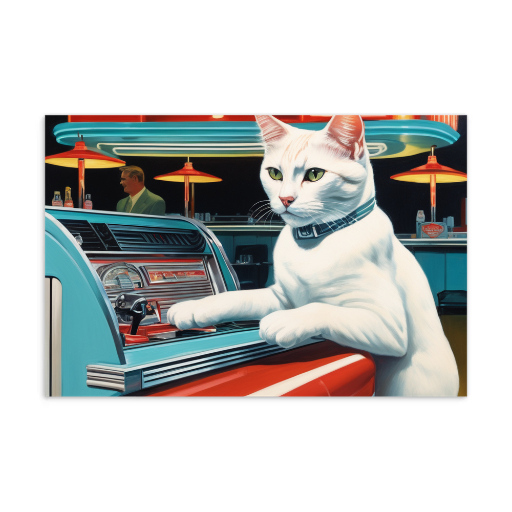 PugMug Custom White Companion Cat Postcard