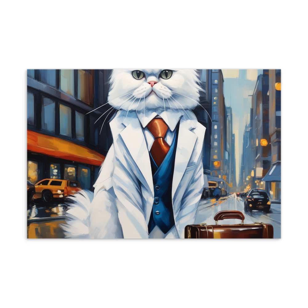 PugMug Custom White Persian Cat Postcard