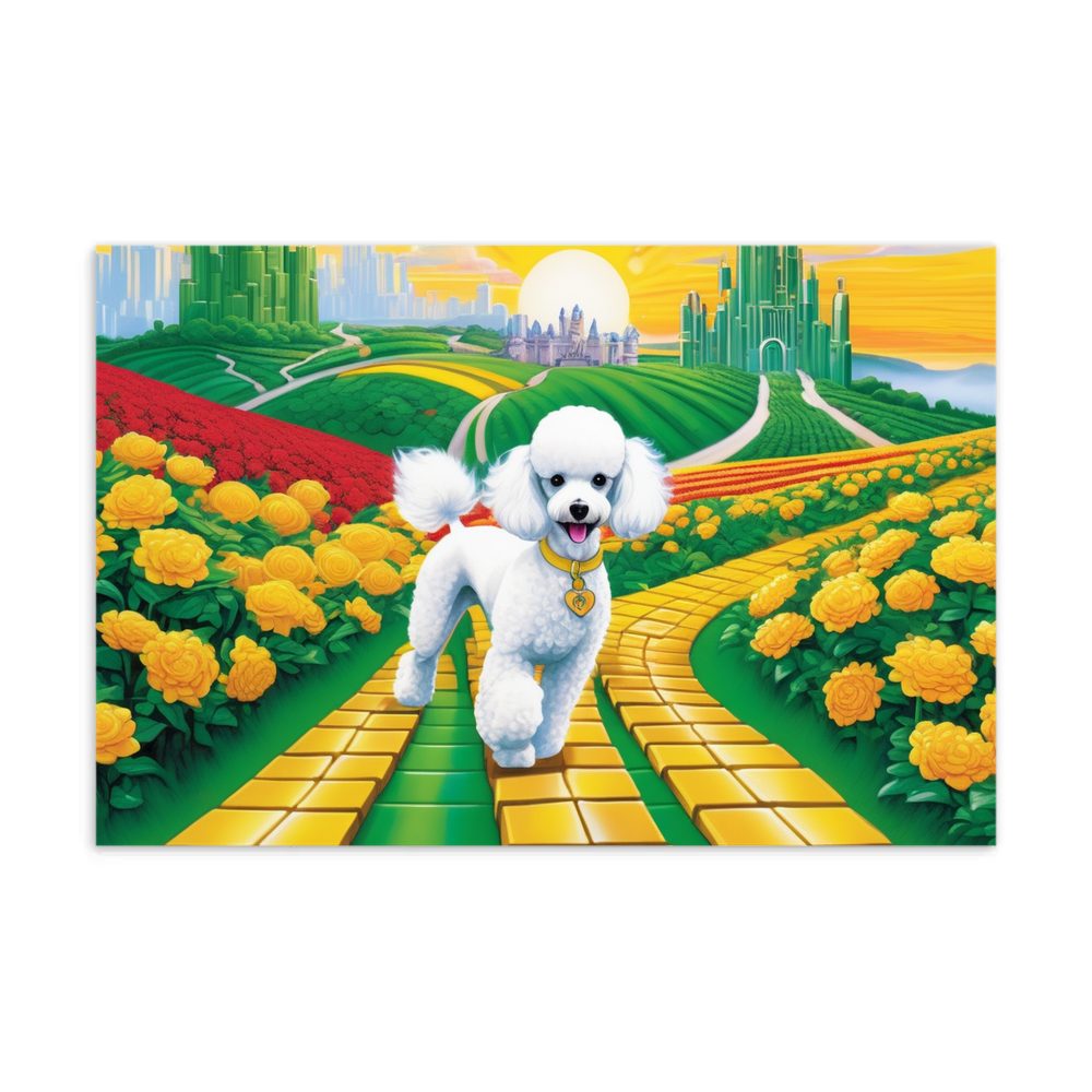 PugMug Custom White Poodle Postcard
