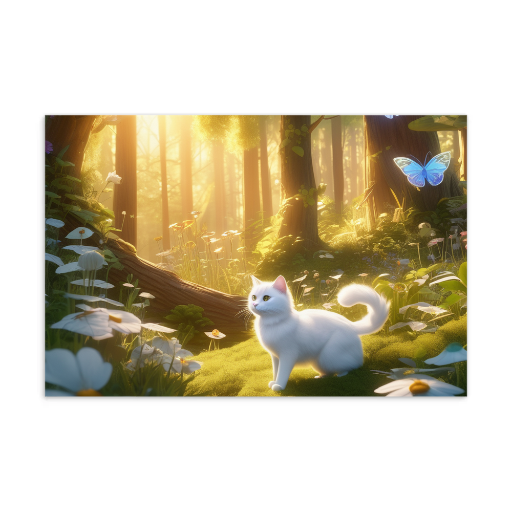 PugMug Custom White Companion Cat Postcard