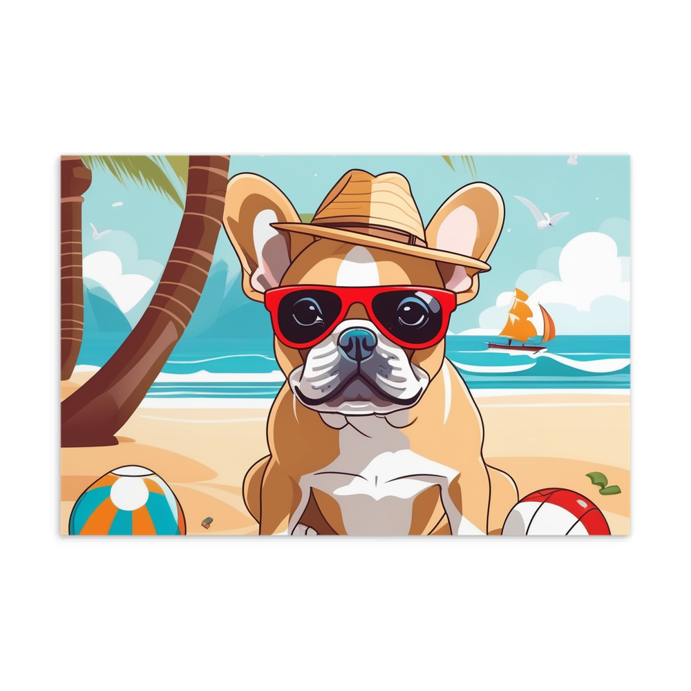 PugMug Custom Tan French Bulldog Postcard