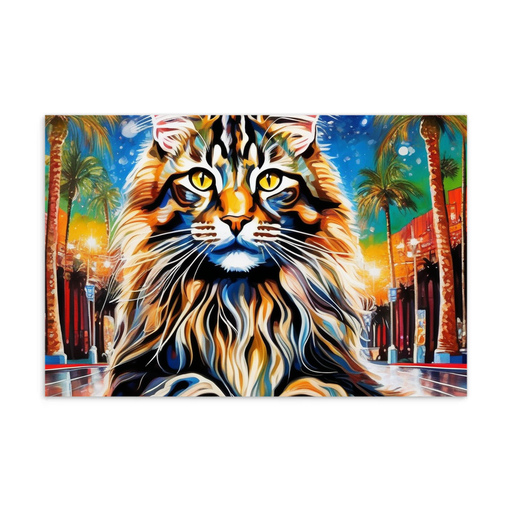 PugMug Custom Tabby Maine Coon Cat Postcard