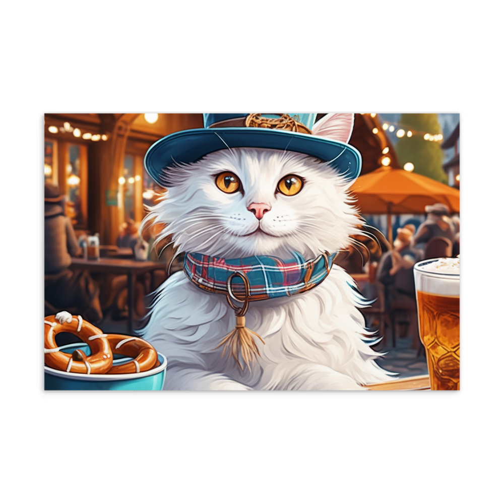 PugMug Custom White Companion Cat Postcard