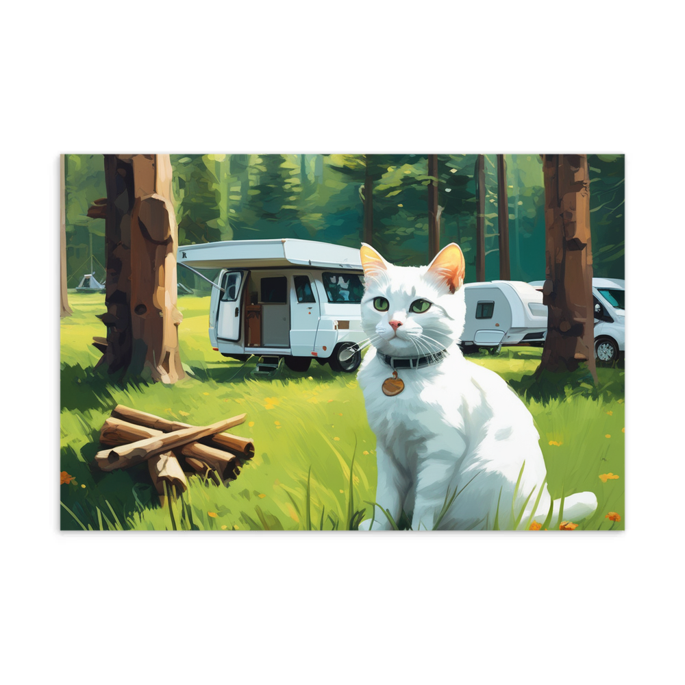 PugMug Custom White Companion Cat Postcard