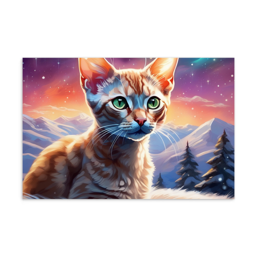 PugMug Custom Tabby Devon Rex Cat Postcard